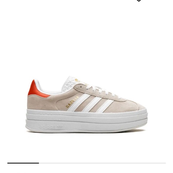 Adidas Gazelle Bold Wonder Beige Collegiate Orange